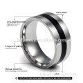 Stainless Steel Simple Ring Sliver&Black Ring for Man Wholesale